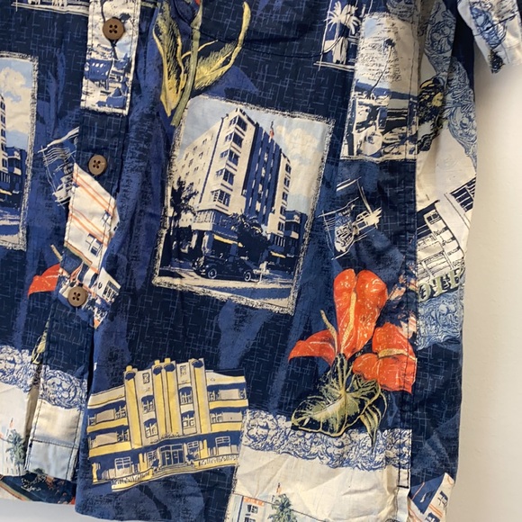 Keeler Bay surf side button front shirt Hawaiian M - Picture 2 of 5